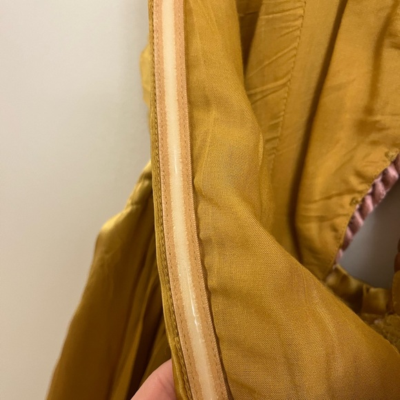 Anthropologie Mustard Dress with Pink Accents - Picture 6 of 9